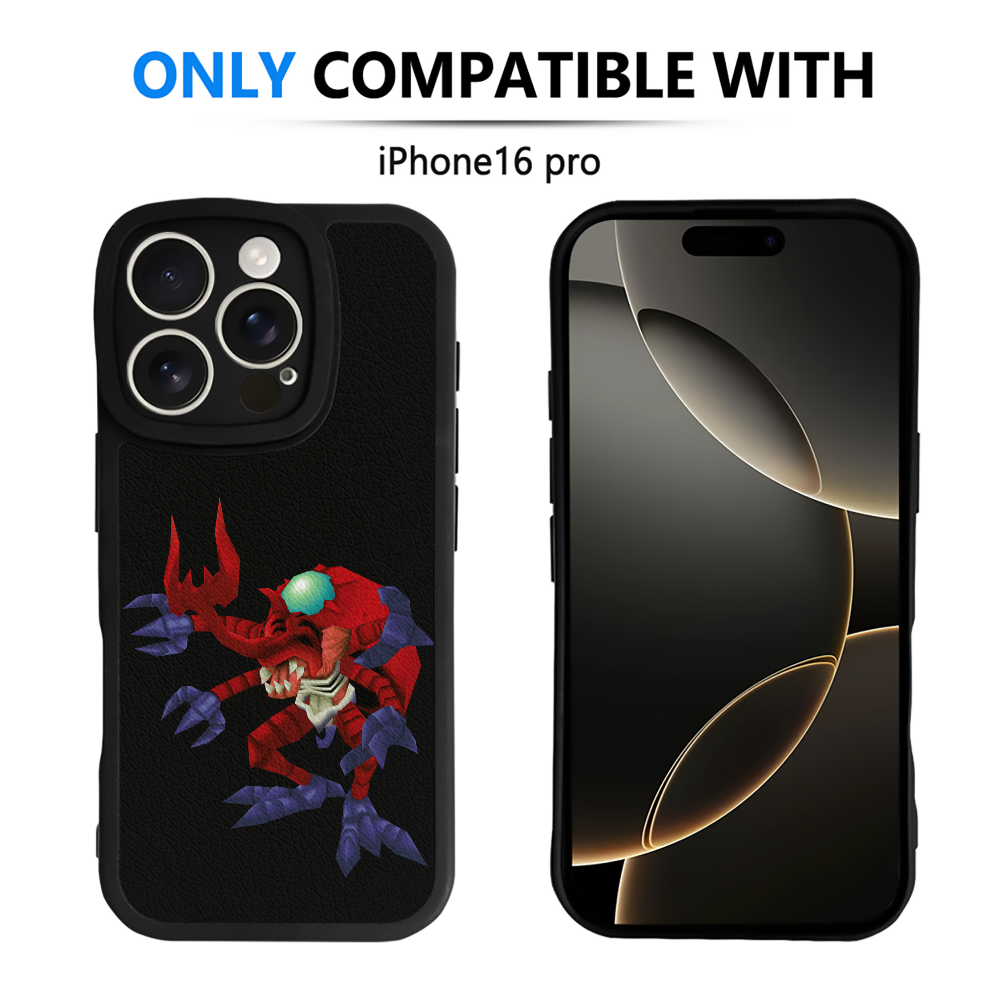 （画像用） Digimon デジタルモンスター/デジモン 【iPhone 16シリーズ対応】シリコンスマホケース（レザー調） 材質：シリコン